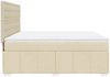 vidaXL Boxspringbett mit Matratze Creme 180x200 cm Stoff 3291766 Bild 5