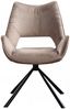 KAWOLA Esszimmerstuhl VELO Drehstuhl Stoff steingrau 89 x 61 x 57 cm Bild 3