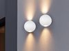 Kleine LED Außenwandleuchte AVISIO Up and Down, Kugel in Weiß Ø 10cm Bild 5