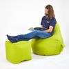 Green Bean® Sitzsack-Hocker 40x40x40cm mit EPS-Perlen Füllung - Sitz-Pouf für Sitzsäcke - Sitzhocker für Kinder und Erwachsene - Hellgrün Bild 3