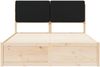 vidaXL Bettgestell mit gepolstertem Kopfteil Schwarz 135 x 190 cm 3398171 Bild 5