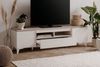 Finori Bertrix 56A TV-Board, Dekor Sandstein / weiß | TV-Board für Wohnzimmer | Maß: B x H x T ca. 177 x 51,5 x 40 cm | TV-Board mit 2 Türen, 1 Schubkasten und 2 Fächern Bild 4