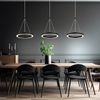 LED Hängeleuchte, Memoryfunktion, schwarz, opal, H 120 cm Bild 3