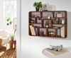 Wandregal 80 x 55 x 15 cm Sheesham Massivholz Hängeregal Modern Schwebend | Großes Design Schweberegal | Regal Hängend Wohnzimmer | Bücherregal Wand Bild 5
