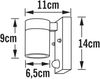 Edelstahl LED Außenwandleuchte Downlight mit Bewegungsmelder, Höhe 14cm Bild 4