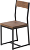 Gartenstuhl 6er Set Dunkler Holzfarbton MDF-Platte mit Sitzkissen Terrasse Bild 4