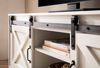 Lowboard Weiß 150x59,5x39,5cm TV-Kommode Landhaus-Stil mit Schiebetüren Wohnzimmer Bild 5