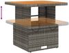 vidaXL Gartentisch Grau 80x80x71 cm Poly Rattan und Akazienholz 368270 Bild 4