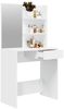 vidaXL Schminktisch mit Spiegel Weiß 74,5x40x141 cm 802804 Bild 5