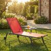 VCM Sonnenliege Sonlas 920274 Rot L. 192 x H. 32 x B. 58 cm Bild 5
