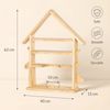 Todeco Toniebox Regal aus Holz, Magnetische Aufbewahrung für 30-40 Tonie Figuren, Verstärkte Magnetleisten, Seitenhaken, Freistehende Regale, Kinderregal für Mädchen & Jungen, Hausförmiger Bild 2