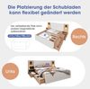 Doppelbett Komplettset 160x200 cm mit USB-Kopfteil, Matratze & Nachttischen, Eiche/Weiß Bild 5