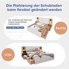 Doppelbett Komplettset 160x200 cm mit USB-Kopfteil, Matratze & Nachttischen, Eiche/Weiß Bild 5