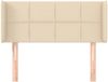 Kopfteil, Bettkopfteil, Minimalistisch mit Ohren Creme 93x16x78/88 cm Stoff Bild 3