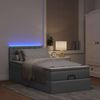 vidaXL Ottomane Bett mit Matratze & LEDs Hellgrau 80x200 cm Stoff 3312429 Bild 3