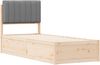 vidaXL Bettgestell mit gepolstertem Kopfteil Hellgrau 75 x 190 cm 877809 Bild 4