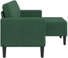 vidaXL 2er-Sofa mit Chaiselongue L-Form Dunkelgrün 125 cm Leinen 4107081 Bild 4