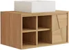 Vente-unique - SUMBAWA Waschbeckenmöbel Holz, Platte Beige - B 50 cm x H 45 cm x L 80 cm Bild 4