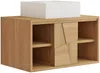 Vente-unique - SUMBAWA Waschbeckenmöbel Holz, Platte Beige - B 50 cm x H 45 cm x L 80 cm Bild 3