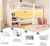Flieks Hochbett Kinderbett Laden-Design 90×200cm mit Schrank und Stauraumtreppe Bild 3