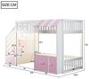 Flieks Hochbett Kinderbett Laden-Design 90×200cm mit Schrank und Stauraumtreppe Bild 4