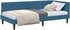 vidaXL Eckbettgestell mit Kopfteil Blau 100 cm x 200 cm Samt 42016437 Bild 2