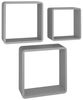 vidaXL Würfelregale 3 Stk. Grau MDF [323954] Bild 2