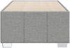 vidaXL Bettgestell ohne Matratze Hellgrau 100x200 cm Stoff 3284811 Bild 4