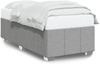 vidaXL Bettgestell ohne Matratze Hellgrau 100x200 cm Stoff 3284811 Bild 2
