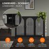 ML-DESIGN Vitrine Buffet Küchenschrank Vitrinenschrank Stahl Standvitrine mit Stauraum Wohnzimmer Sideboard Standschrank Metall Aktenschrank Bücherschrank Bild 2