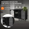 ML-DESIGN Vitrine Buffet Küchenschrank Vitrinenschrank Stahl Standvitrine mit Stauraum Wohnzimmer Sideboard Standschrank Metall Aktenschrank Bücherschrank Bild 3