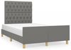 vidaXL Bettgestell ohne Matratze Dunkelgrau 120x190 cm Stoff 3270535 Bild 2