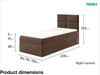 MEBLINI Kinderbett mit Bettkasten MINO 3 100x200 Rechts – H3/Braun Samt Gepolstert Einzelbett mit Matratze - Polsterbett mit Stauraum - Bett mit Kopfteil – Stauraumbett Bild 5