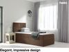 MEBLINI Kinderbett mit Bettkasten MINO 3 100x200 Rechts – H3/Braun Samt Gepolstert Einzelbett mit Matratze - Polsterbett mit Stauraum - Bett mit Kopfteil – Stauraumbett Bild 2