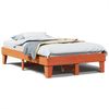 vidaXL Massivholzbett ohne Matratze Wachsbraun 120x200 cm Kiefernholz 855360 Bild 2