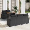 vidaXL Garten-Sofa-Set mit Speicher 6 pcs Schwarz Poly Rattan 3358263 Bild 1