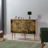 Dmora Kommode Haratan, Wohnzimmerbuffet, Wohnzimmer-Sideboard, Moderne Küchen-Speisekammer, 120x36 h90 cm, Eiche Bild 2