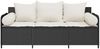 vidaXL Gartensofa mit Kissen 3-Sitzer Schwarz Poly Rattan 4104172 Bild 4