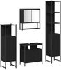 vidaXL Badezimmermöbel-Set 4 pcs Schwarz Eichen-Optik Holzwerkstoff 3334408 Bild 2