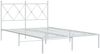 vidaXL Bettgestell mit Kopfteil Metall Weiß 120x200 cm 376549 Bild 3