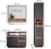 Badmöbel-Set Beatrice Anthrazit 3 Teile, mit Hochschrank Vicco Bild 3