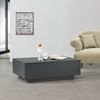 Couchtisch Kagiso 95x60x31 cm mit 4 Schubladen Matt Dunkelgrau en. casa Bild 3