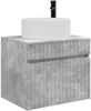 vidaXL Wandmontierter Badezimmerschrank Betongrau 59 x 44,5 x 50 cm 890635 Bild 3