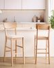 Set mit 2 Barstühlen AMBLER Holz Hellbraun Beige Bild 3