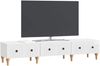 vidaXL TV-Schränk Hochglanz Weiß 147 x 34,5 x 30 cm Holzwerkstoff 894249 Bild 2