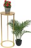 DanDiBo Blumenhocker Metall Gold Rund 70 cm Blumenständer Beistelltisch 96510 L Blumensäule Modern Pflanzenständer Pflanzenhocker Bild 5
