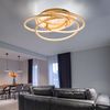LED Deckenleuchte, gold, Ring Design, Alu, D 50 cm Bild 3
