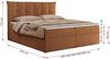 Boxspringbett, Polsterbett mit Bettkasten - PREMIUM-10 - 120x200cm - Orange Stoff - H3 Bild 5
