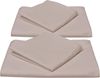 Beautissu Bettwäsche 2er Set Renforcé Bettwäsche Set Julie, 135x200cm, 4tlg, Taupe, 2er Set Renforcé Bettwäsche Set 135x200 cm Julie – Kissenbezug 80x80cm Bild 2