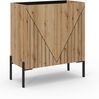 Kommode B/H/T: 80x91x40 cm in Evoke Oak Nachbildung und schwarz Bild 1